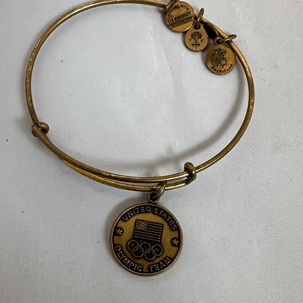 Alex and Ani Gold Olympic Charm Bracelet